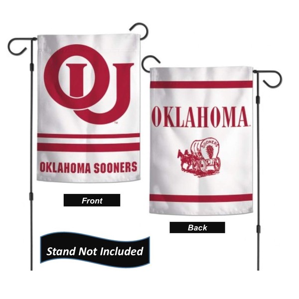 Oklahoma Sooners 12.5” x 18" Double Sided Yard and Garden College Banner Flag is Printed in The USA (Vault)