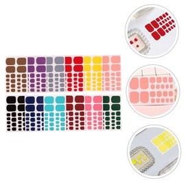 BIUDECO Nail Art Strips Toe Nail Stickers Manicure DIY Accessories 12 Sheets Toe Nail Covers for Women