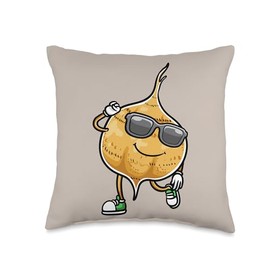 Dancing Jicama Vegan Plant-Based Food Lover Throw Pillow