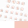JUSTUSNX 24pcs Square Fake Nails Gradient False Nails Short Press