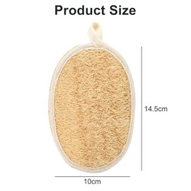 Esponja de luffa natural exfoliante corporal (4 unidades), hecha de esponja de aire de ducha ecológica y biodegradable, luffa para hombre y mujer