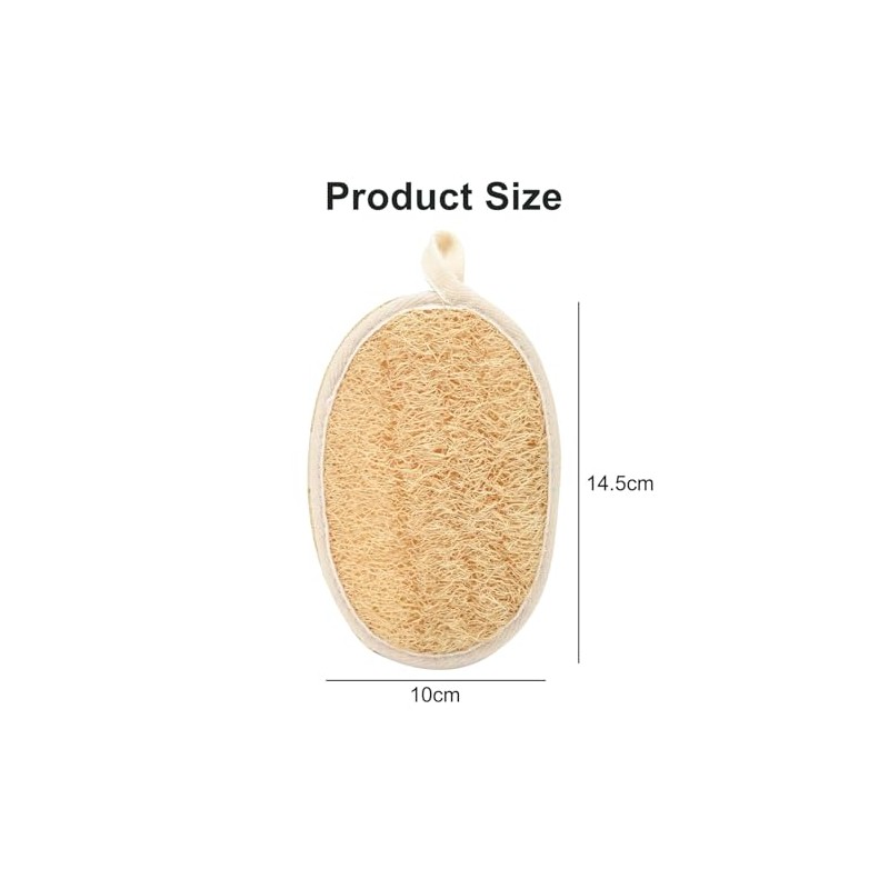 Esponja de luffa natural exfoliante corporal (4 unidades), hecha de