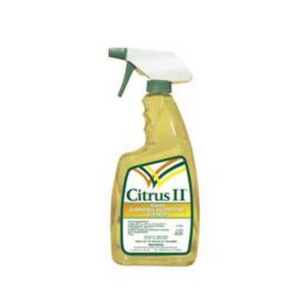Citrus II Hospital Germicidal Deodorizing Cleaner with Trigger Spray, 22 Fluid Ounce - Pack of 2