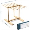 Bamboo Pasta Drying Rack with Transfer Wand and 12 Bars,