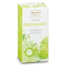 Ronnefeldt Teavelope Green Angel Flavoured Green Tea with Pear Peach Flavour, Organic Quality, Tea Bags (25 x 1.5g)