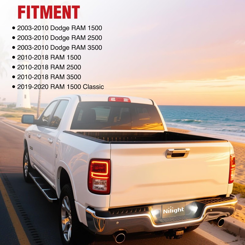 Nilight License Plate Lights Compatible with 2003 2004 2005 2006