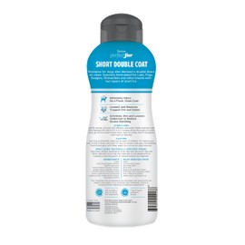 TropiClean PerfectFur Short Double Coat Shampoo for Dogs, 16oz - Made in USA - Naturally Derived - Short Double Coat Formula - Shed & Odor Control for Breeds Like Beagles, Labs, Rottweilers, & Pugs