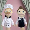 Professional Hand Puppets,2pcs Chef Puppet and Waitress Hand Puppet for