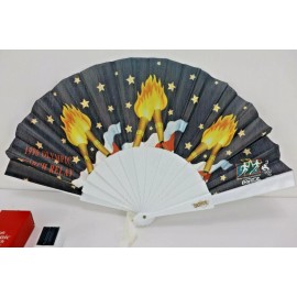 Coca-Cola Vintage Hand Held Folding Fan 1996 Olympic Stars and Stripes Torch Run NOS USA
