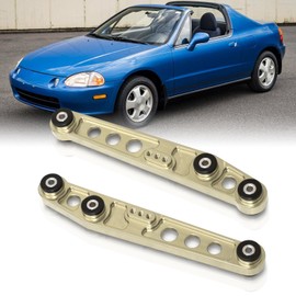 AJP Distributors Rear Lower Control Arms LCA Pair + Bushings Compatible/Replacement For Civic CRX Del Sol EG Integra DC2 1988 1989 1990 1991 1992 1993 1994 1995 1994 1995 1996 1997 1998 1999 2000 2001
