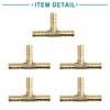 ACROPIX Barb Hose Fittings 8mm Universal T Shape Brass Gold