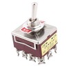 uxcell AC 15A/250V 10A/380V 12 Screw Terminals On/On 4PDT Toggle