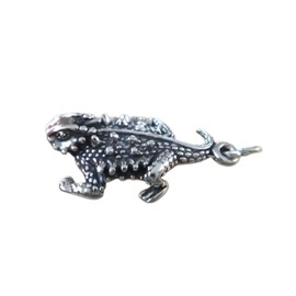 Wholesale Charms Sterling Silver 25x15mm 3D Texas Horned Toad Frog Charm
