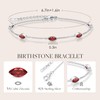 CDE Birthstone Bracelet for Women 925 Sterling Silver Charm Link