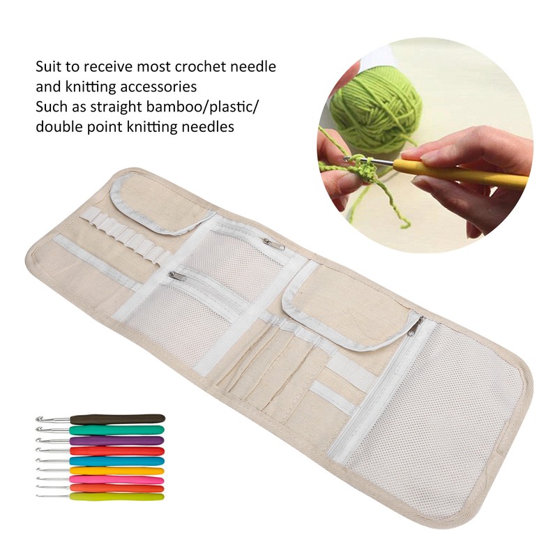 Knitting Needles Case Empty Crochet Hooks Storage Bag Knitting Needle
