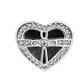 MiiFort Women Cross Bible Verses Love Heart Charms for Bracelets Do Not Fear for I Am with You