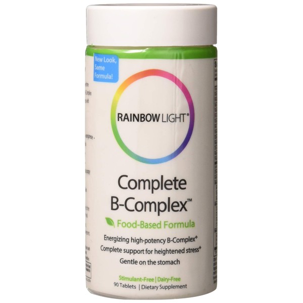 Rainbow Light - Complete B-Complex, 90 Count, Food Based, Energy Support