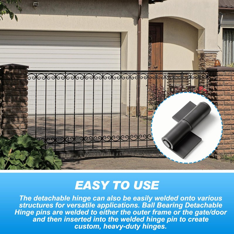 Zonon 4 Heavy Duty Hinges 5mm Thick Steel Weldable Hinges