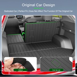 xipoqix Floor Mat Cargo Mat Compatible with 2025 Chevy Equinox GMC Terrain (Not for EV) TPE Cargo Liner Trunk Liner Backrest Protection Replacement for 2025 Chevy Equinox Accessories