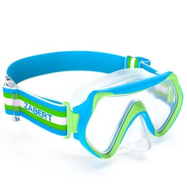 ZABERT M9 Children's Diving Goggles, Children's Swimming Goggles for 2 3 4 5 6 Years Boys Child Snorkel Mask Diving Mask Kid Diving Mask Swimming Mask V2 Blue Green