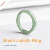 BJIMIDTI A Grade Narrow Jade Ring(Size:6), Natural Green Jade Band