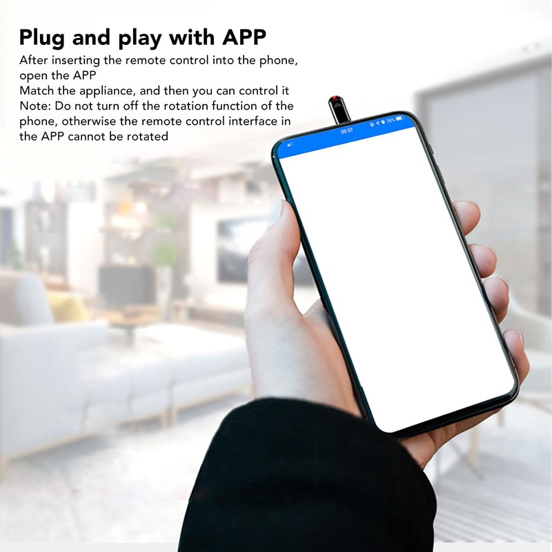 Universal IR Remote Control Adapter, USB C Smartphone Infrared Controller,