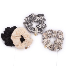BIANHUAN Scrunchie Hair Rubber Adult Hair Accessories, 2-Piece Set, Cute, Stylish, Hair Closure, Hair Ornament, Simple, Daily Office, Gift