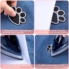 PAGOW 20Pcs Paw Print Patch for Jacket Clothing, Black-White Iron
