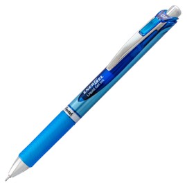 Pentel EnerGel Deluxe RTX Retractable Liquid Gel Pen, 0.7mm, Needle Tip, Blue Ink, 2 Pack (BLN77BP2C)