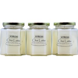 3 Pack - Chai Latte Scented Smoke and Odor Eliminator Candle - Odor Eliminating Scented Candles for Home - Neutralizes Cigarette, Food, and Pet Smells - Hand Poured in The USA