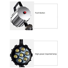 XUNDE 12W Explosion Proof Lighting 24V Adjustable Aluminum Alloy Short Arm Industrial Light Waterproof LED Work Light for Lathe, CNC Milling Machine, Drilling Machine (12)