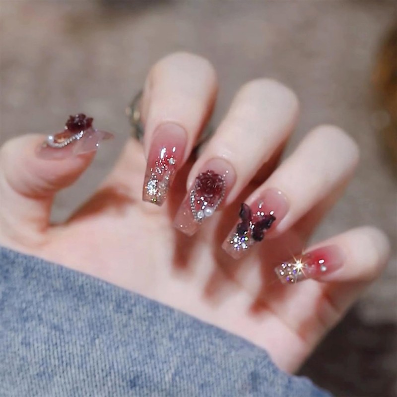 XUZOO 24 Nail Tips, Nailtips, Short and Long, Cute, Stylish,