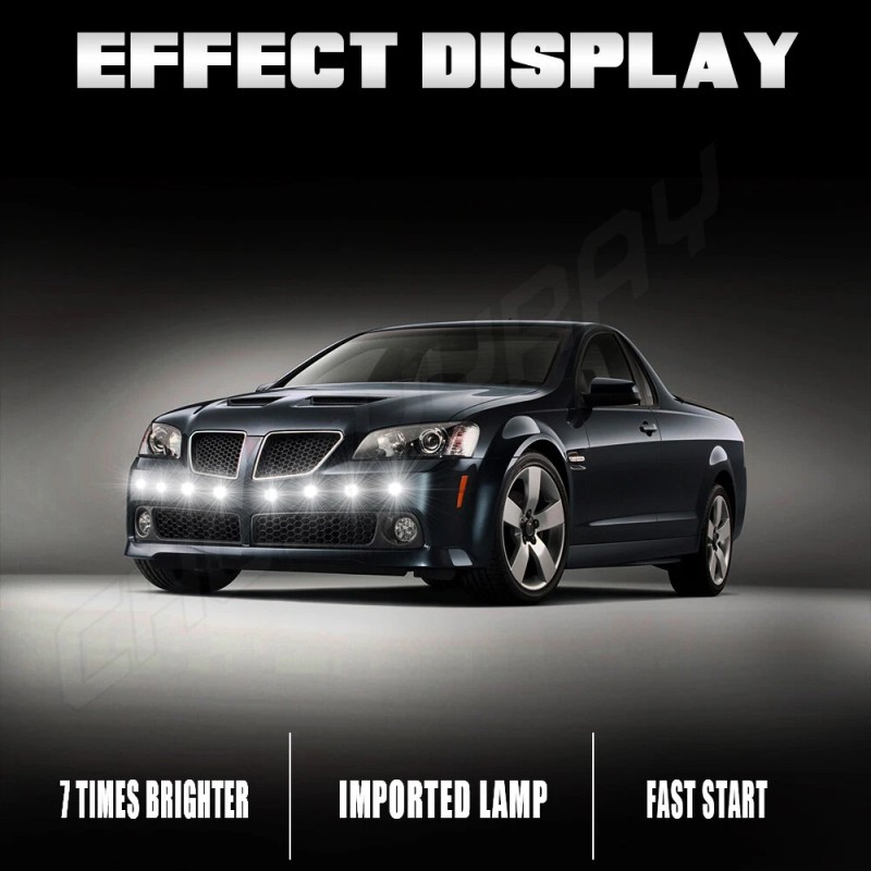 CHUSYYRAY 4pcs White LED Grille Lighting Kit Universal Fit Truck