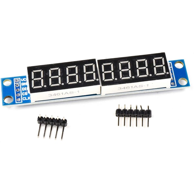 CANADUINO® 3 x Serial LED 7-Segment Display 8-Digits MAX7219-9.5mm