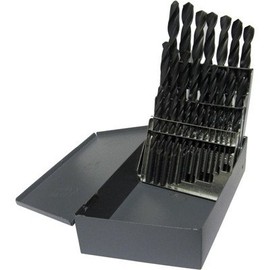 1/16"-1/2" x 64ths 29 Piece Tin Coated Drill Set