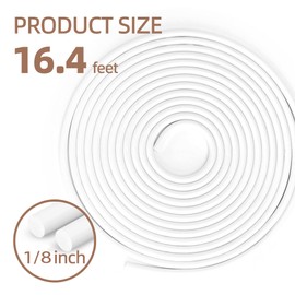 U0U Backer Rod 1/8 Inch,White Backer Rod Caulk Saver for Gaps and Joint Concrete Filling,16.4Ft Concrete Expansion Joint Filler (1/8 inch *16.4 feet)