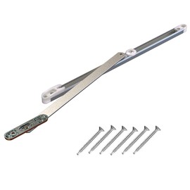 Genius® UPVC Door Restrictor Stay 335mm for uPVC, Aluminium, French, Patio Door, 90 Degree Arm Door Stay Stainless Steel