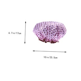 OHPHCALL 2pcs Waterproof Shower Cap Eva Nylon Flower Design Bath Shower Hat for Women