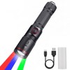 ALONEFIRE SV96 RGB Red Light Flashlight White Green Light Blue