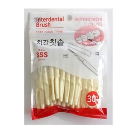 Dental Premium Interdental Brush Type I 30p Large Capacity SSS 0.7mm 2ea