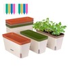 VIVOSUN Self-Watering Planters, 6-Pack 10.5 Inch Compact Rectangular Window Herb