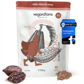 vegardians Vegardians veganes Protein Pulver Schoko 900g - vegan Protein laktosefrei, glutenfrei & ohne k1nstliche Aromen - Premium Schoko Proteinpulver made in Germany