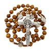 TALISMAN4U Olive Wood Rosary Beads Catholic Necklace St Saint Benedict