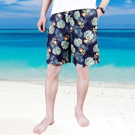 Hawaiian Vacation Mid-Length Shorts (4 Colors) LM-0668 Navy 2ea