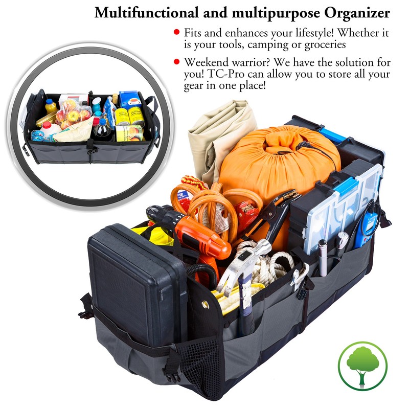 TRUNKCRATEPRO car organizer and storage - Premium Multi Compartments Foldable