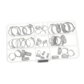 Mobestech Water Drain Hose Clamp Set 80pcs Single Ear Clamps for Automotive Marine Use
