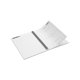 Cawila PRO Notebook, Ring Binder Pad, A4, 100 Sheets, Football Teaching Pad for Trainers, White, One Size