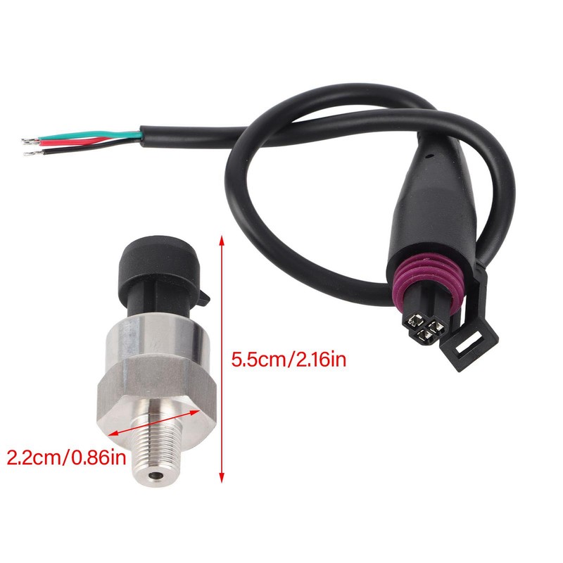Pressure Transducer Sender Sensor Stainless Steel for Oil Fuel Air