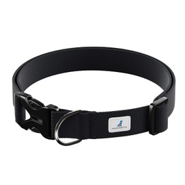 MASCRETTA Collar para Perro con diseño Ajustable de Algodón Compatible con Cualquier Correa. Collar para Razas Chicas, Medianas o Grandes. Collar para Perro y Gato. Dog Collar (Gris, M)