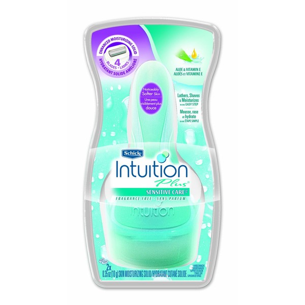 Schick Intuition Plus Shaving Kit for Sensitive Skin, Fragrance Free, 1 each